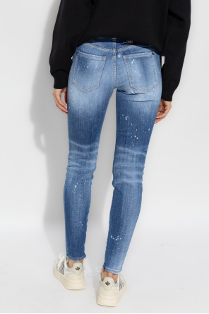Dsquared2 Denim Trousers With Belt Loops In Blue