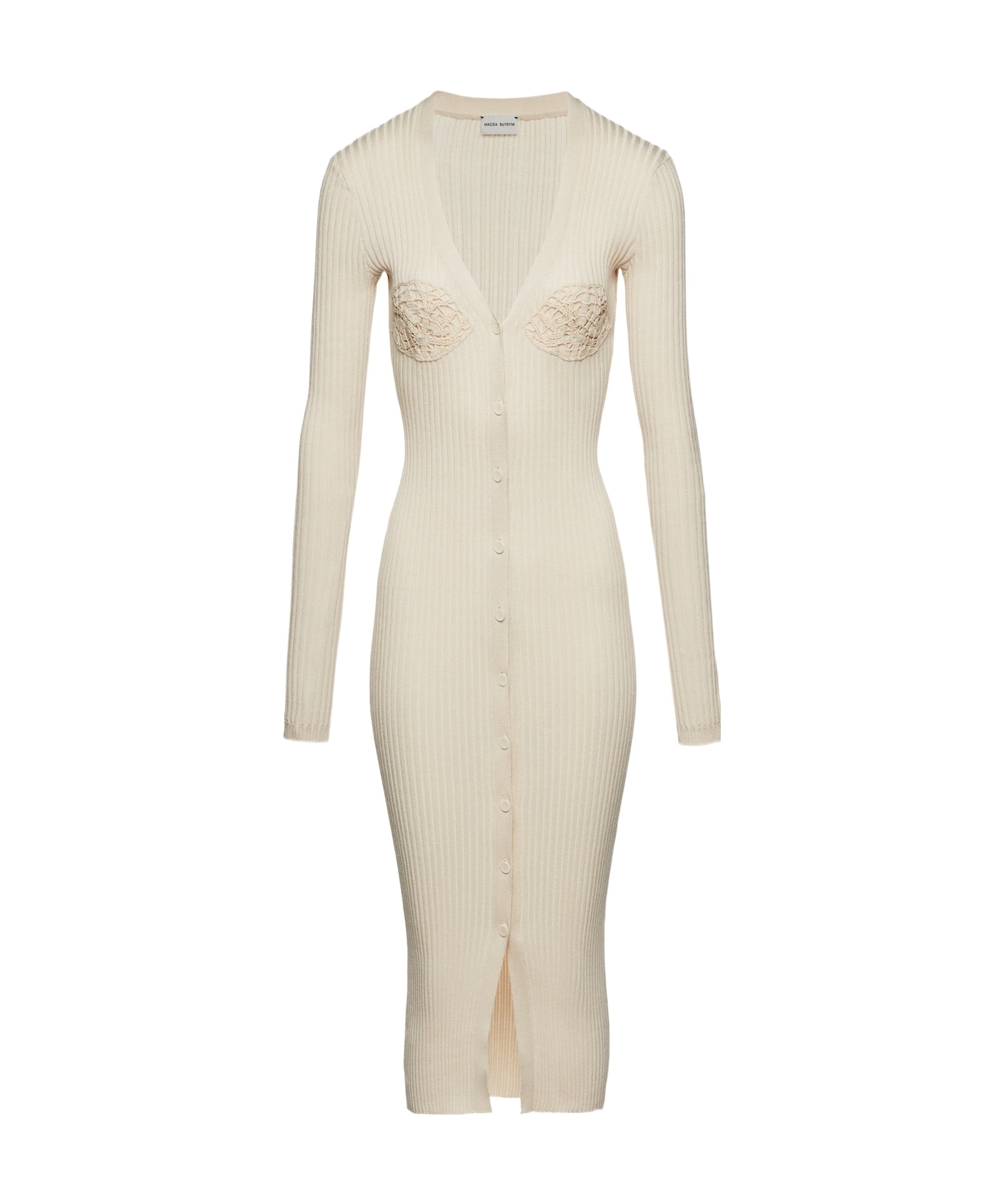 Magda Butrym Long-sleeved Dress In Nude