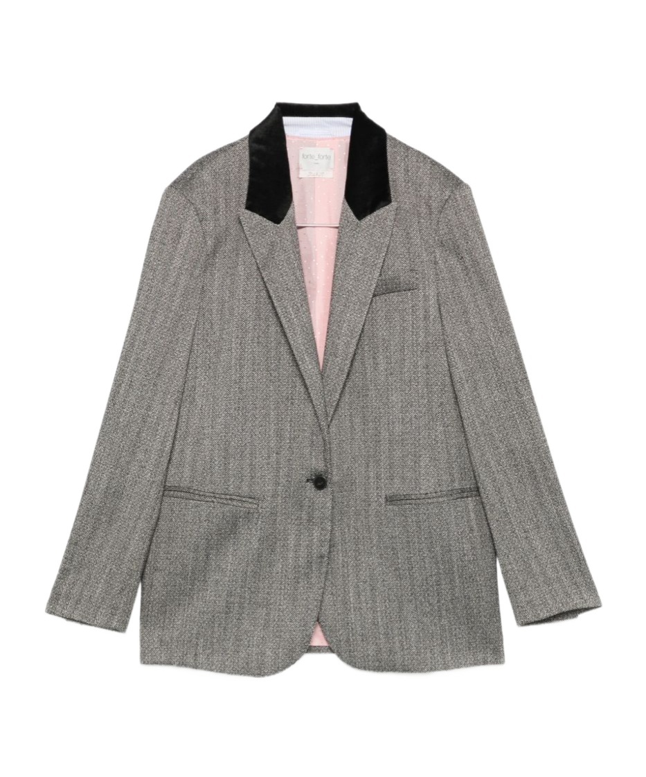 Forte Forte Long-sleeve Blazer In Gray