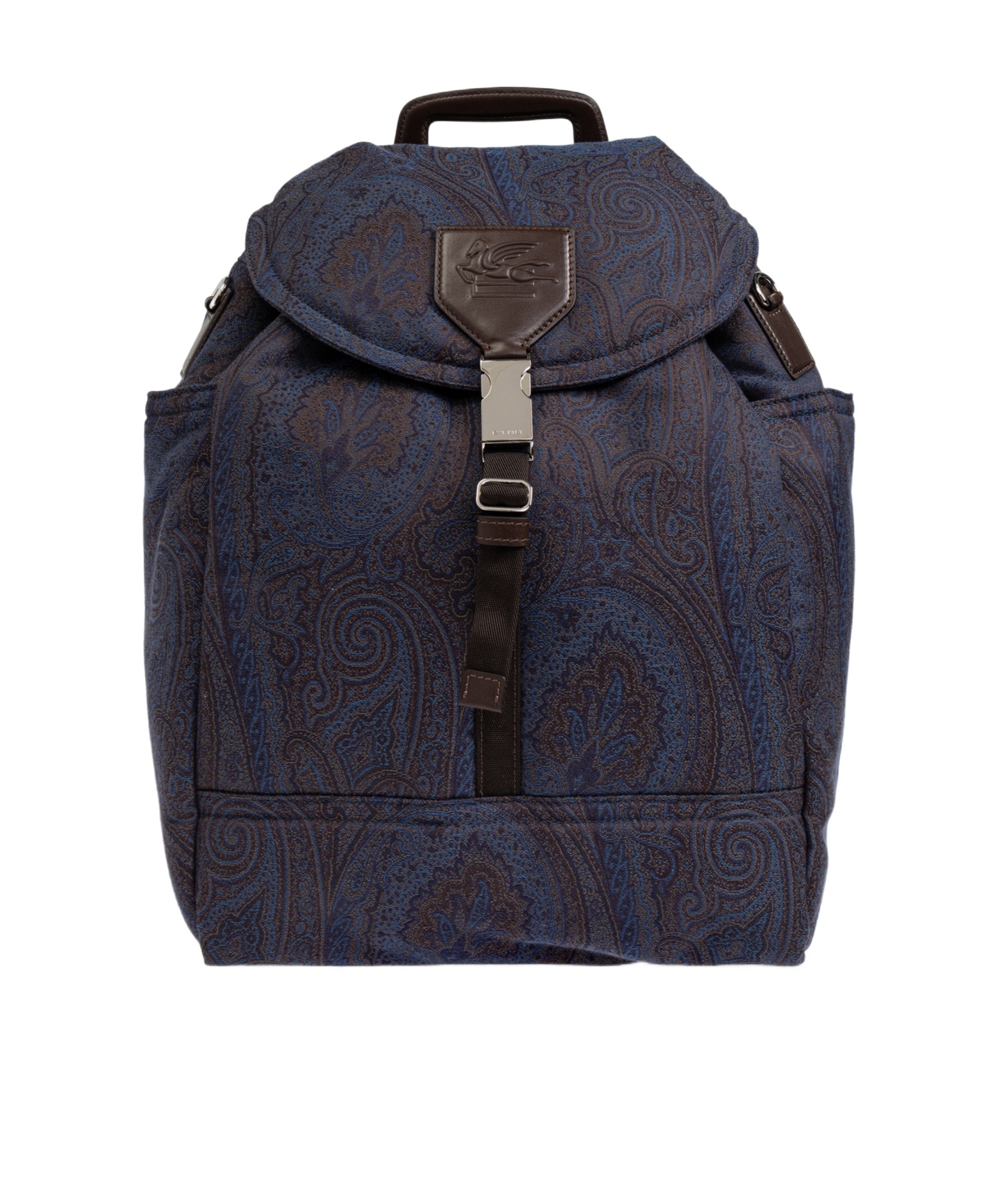 Etro Logo Backpack In Black
