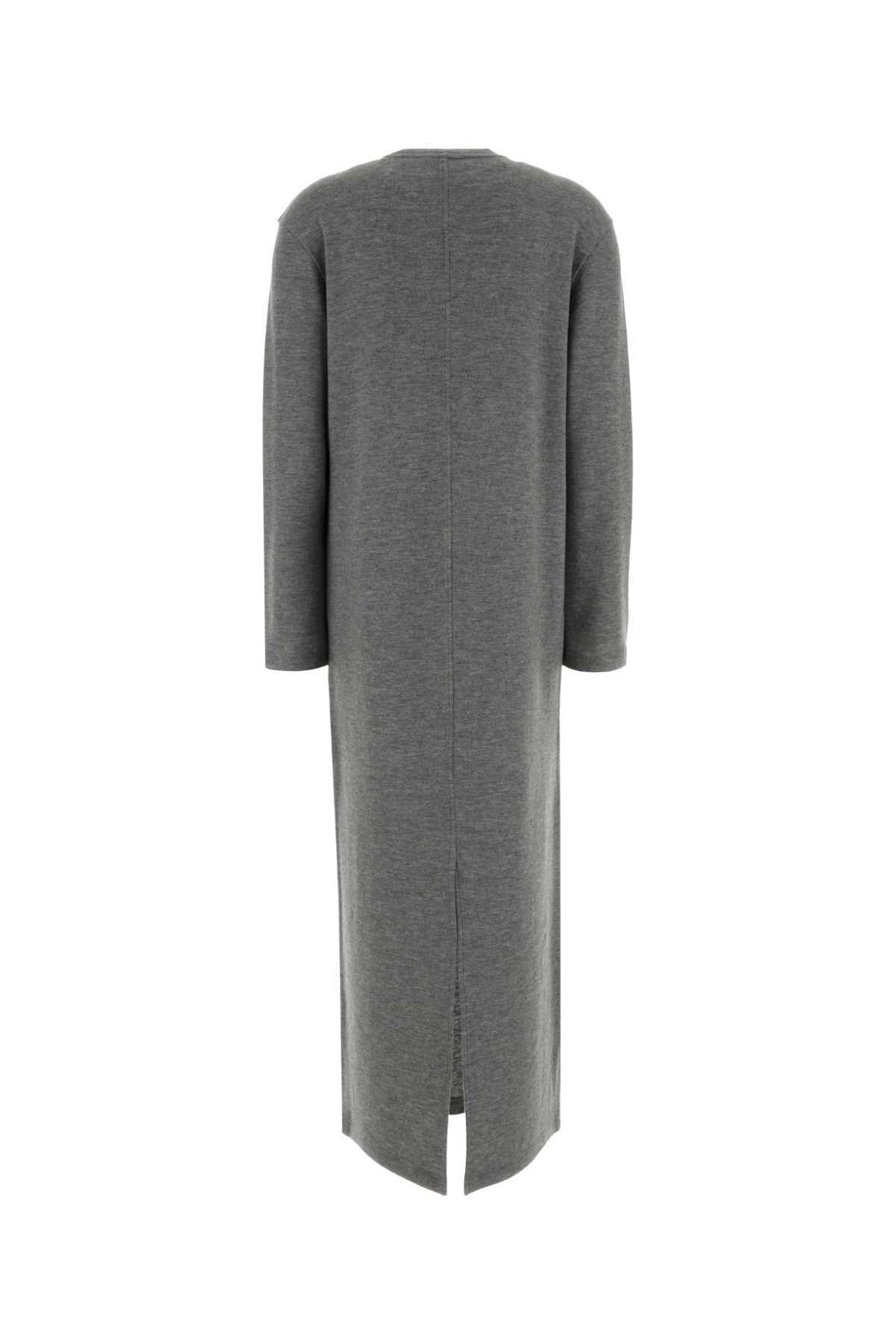 The Row Cashmere Alina Dress Featuring Back Slit In Gray