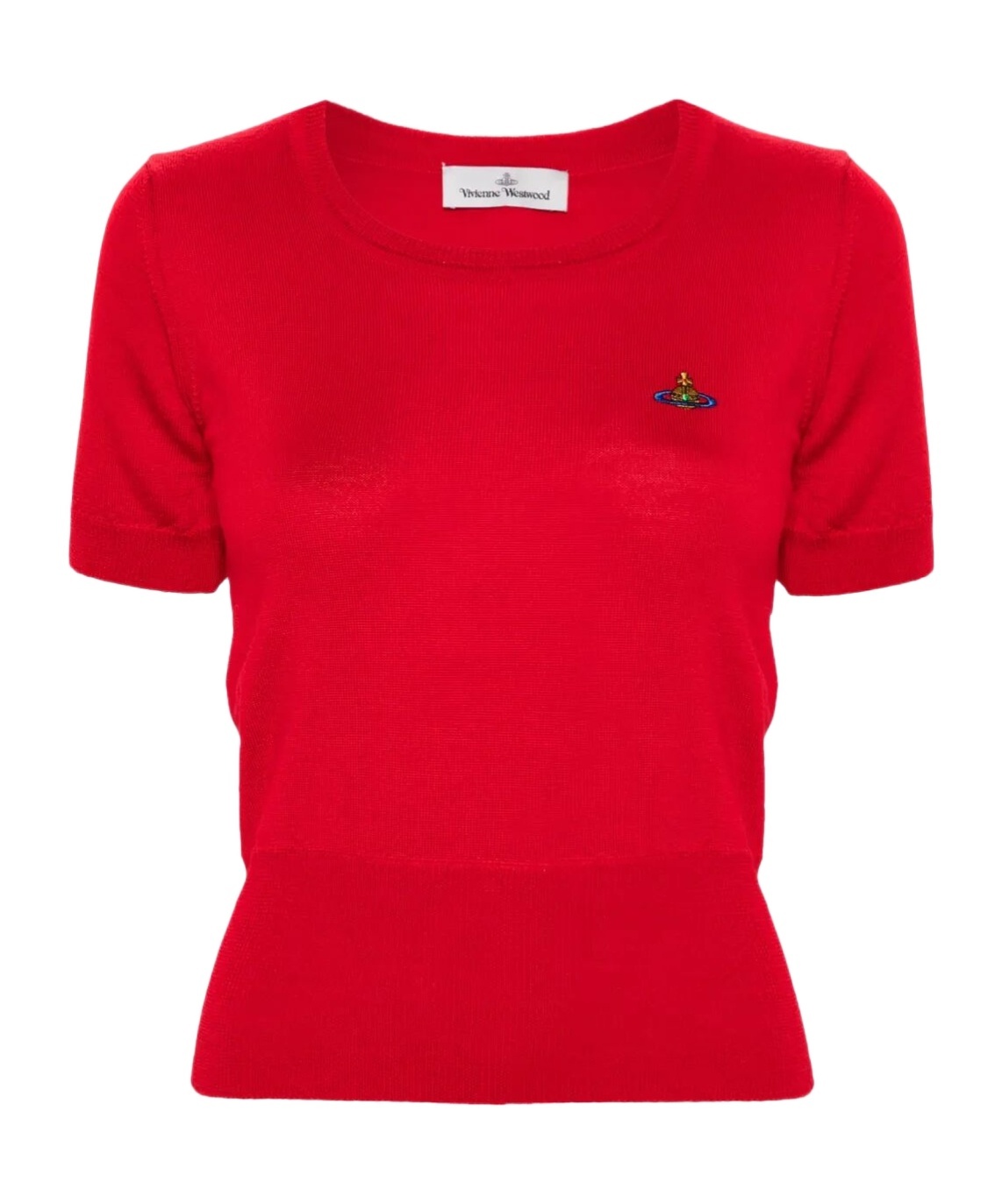 Vivienne Westwood Bea Knitted Short-sleeved Top Clothing In Red