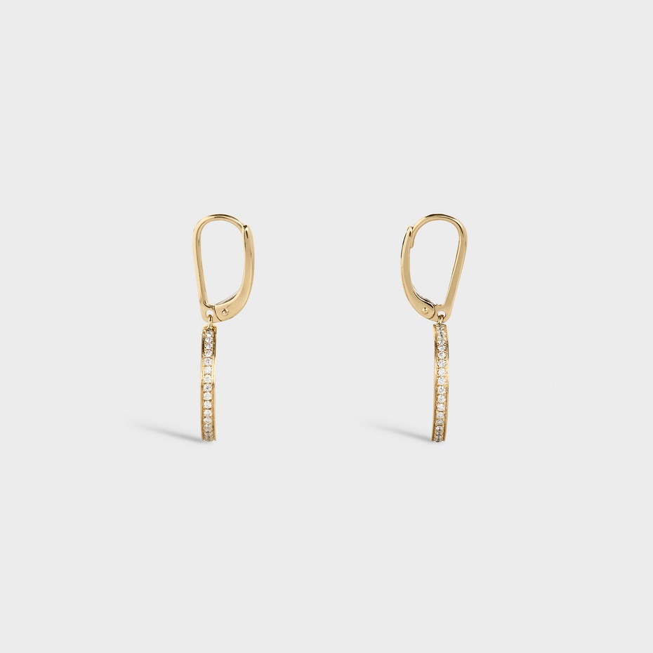 CELINE MEDAILLE CELINE EARRINGS IN YELLOW GOLD AND DIAMONDS