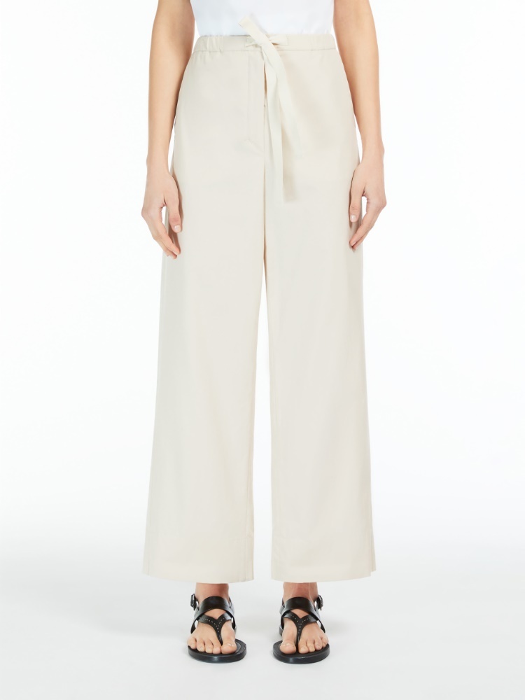 Max Mara Draw Rope Waist Sweatpants In White