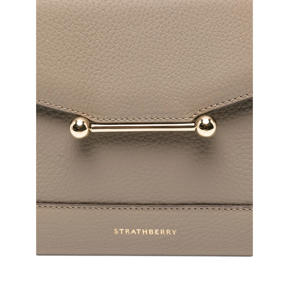 Strathberry Logo-print Tote Bag In Neutral