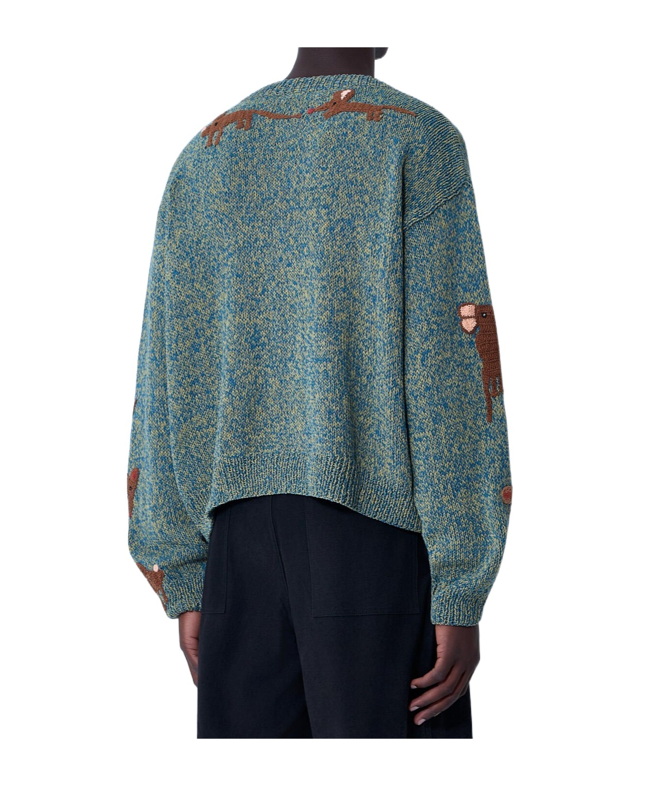 Story Mfg. Multicolor Piper Knit Sweater In Green