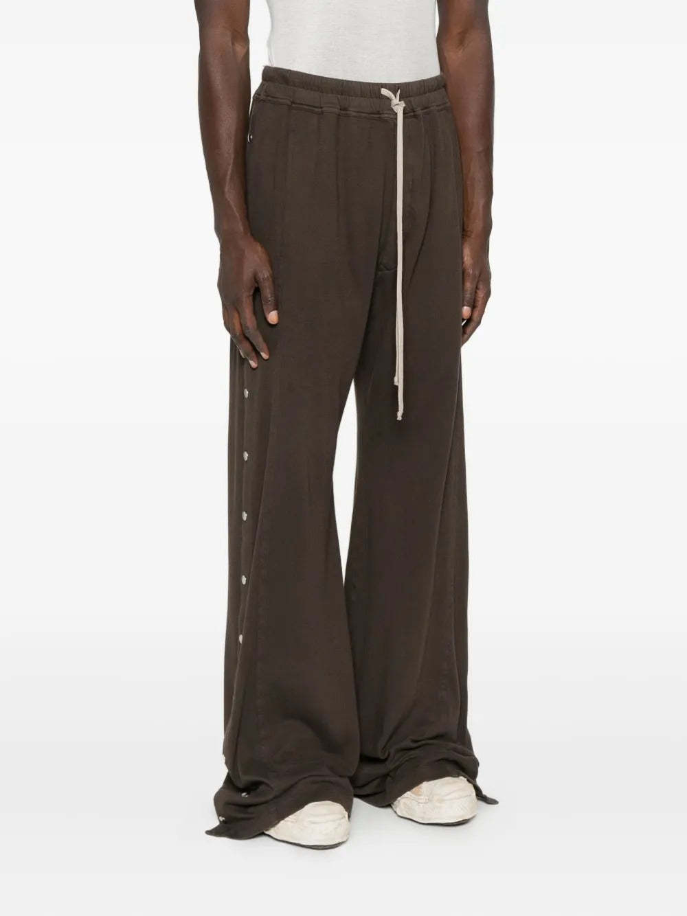 Rick Owens Drkshdw Drawstring Wide-leg Trousers In Black