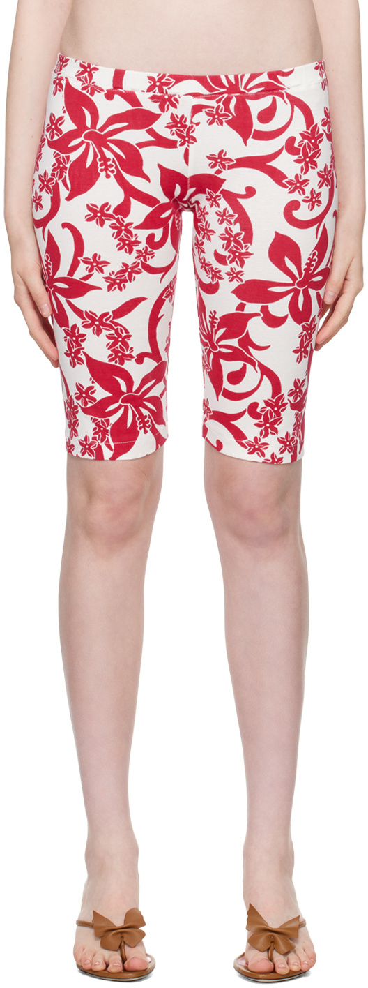 Gimaguas Printed Cotton Lulu Leggings In White