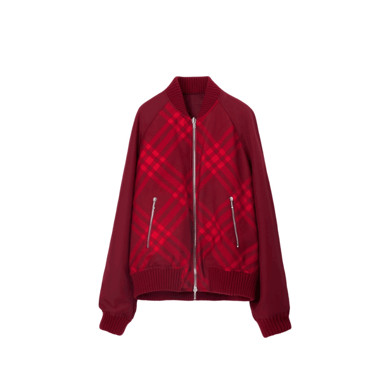 Shop Burberry Reversible Check-print Bomber Jacket In Red