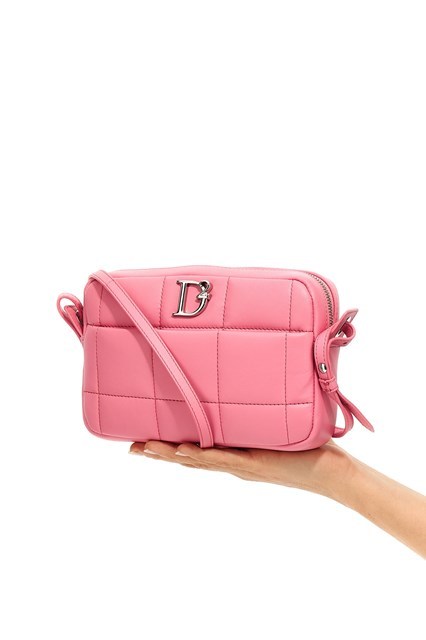 Dsquared2 D2 Plaque Small Crossbody Bag In Pink