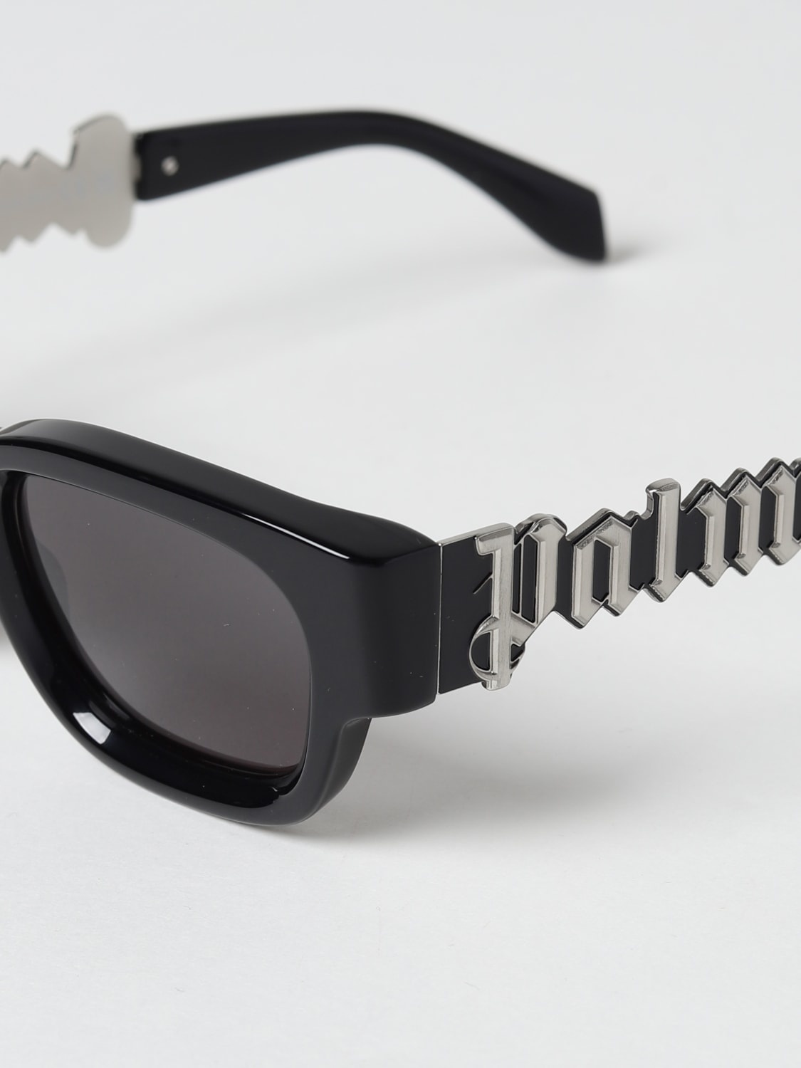 Palm Angels Logo Square Sunglasses In Black