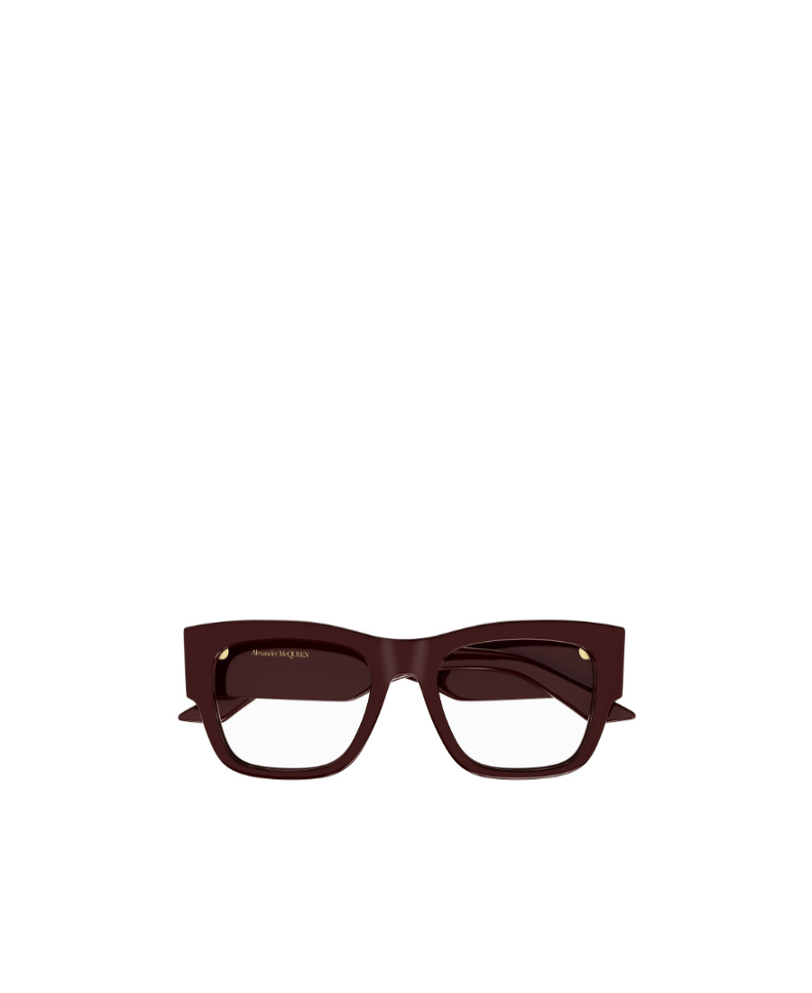 Alexander Mcqueen Eyewear Square Frame Glasses In Brown