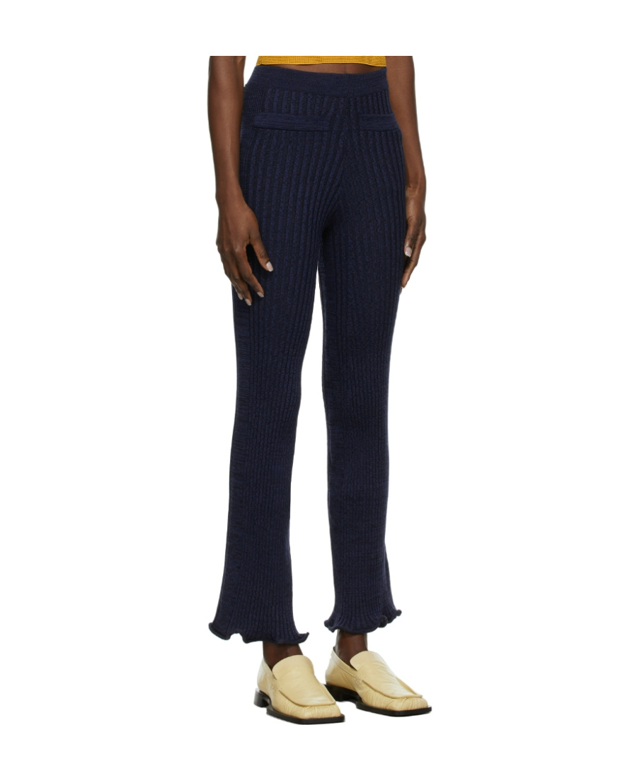 Rabanne Knitted Flared Trousers In Black