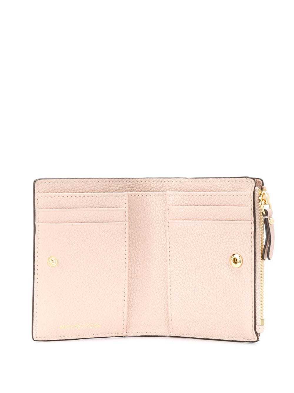 Michael Michael Kors Jet Set Pebbled-effect Wallet In Pink