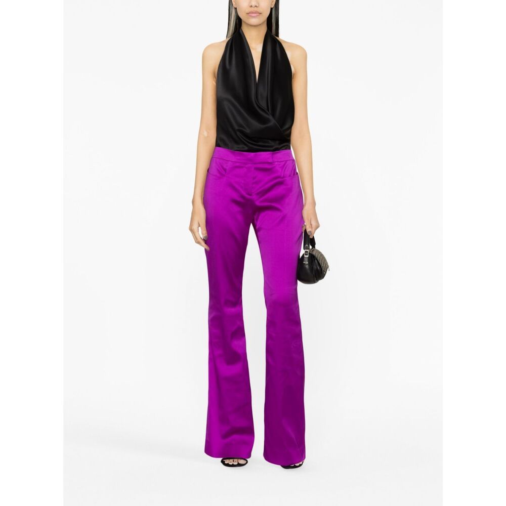 Tom Ford Orchid Purple Flared Trousers In Purple