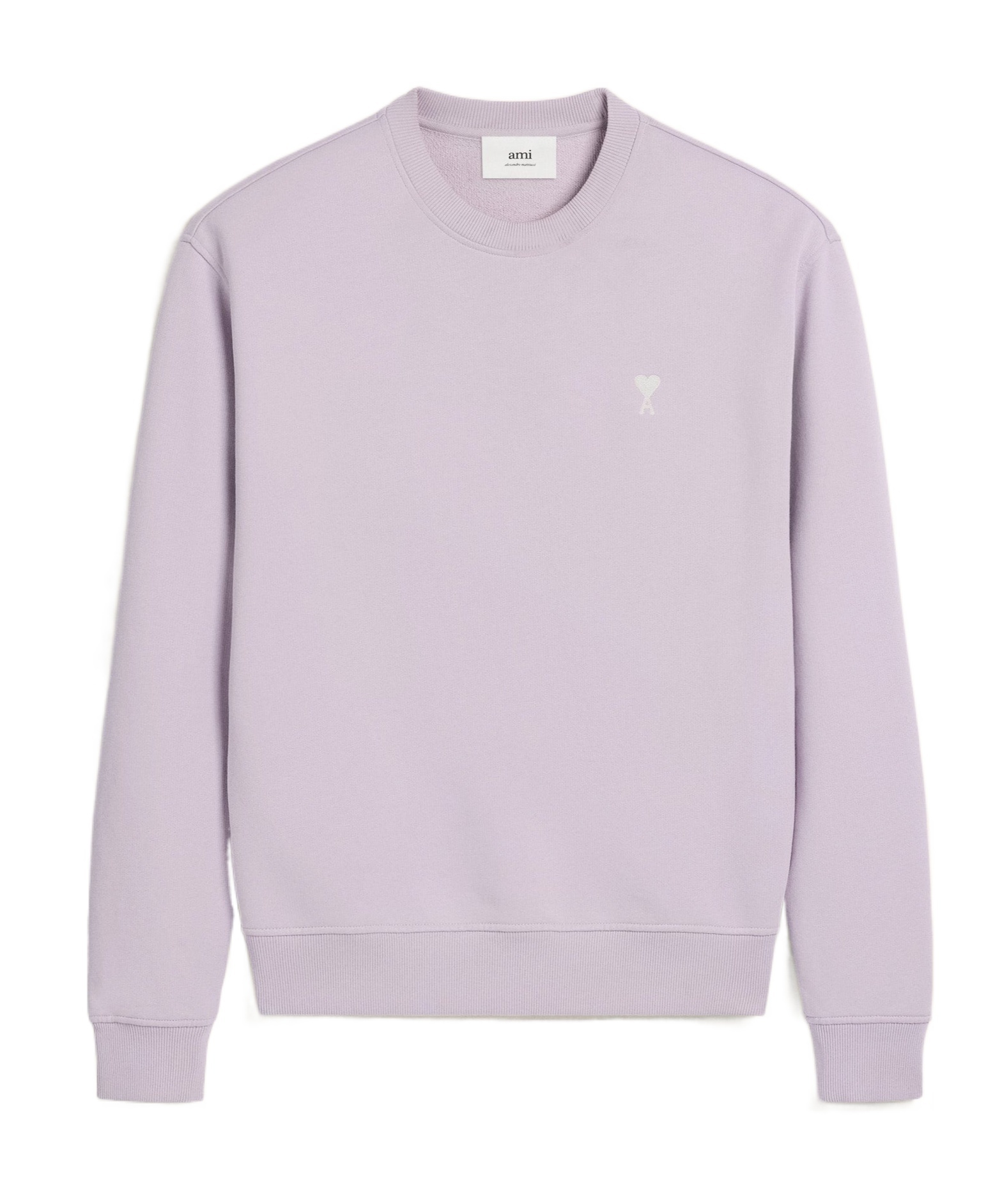Shop Ami Alexandre Mattiussi Long-sleeved Sweater In Purple