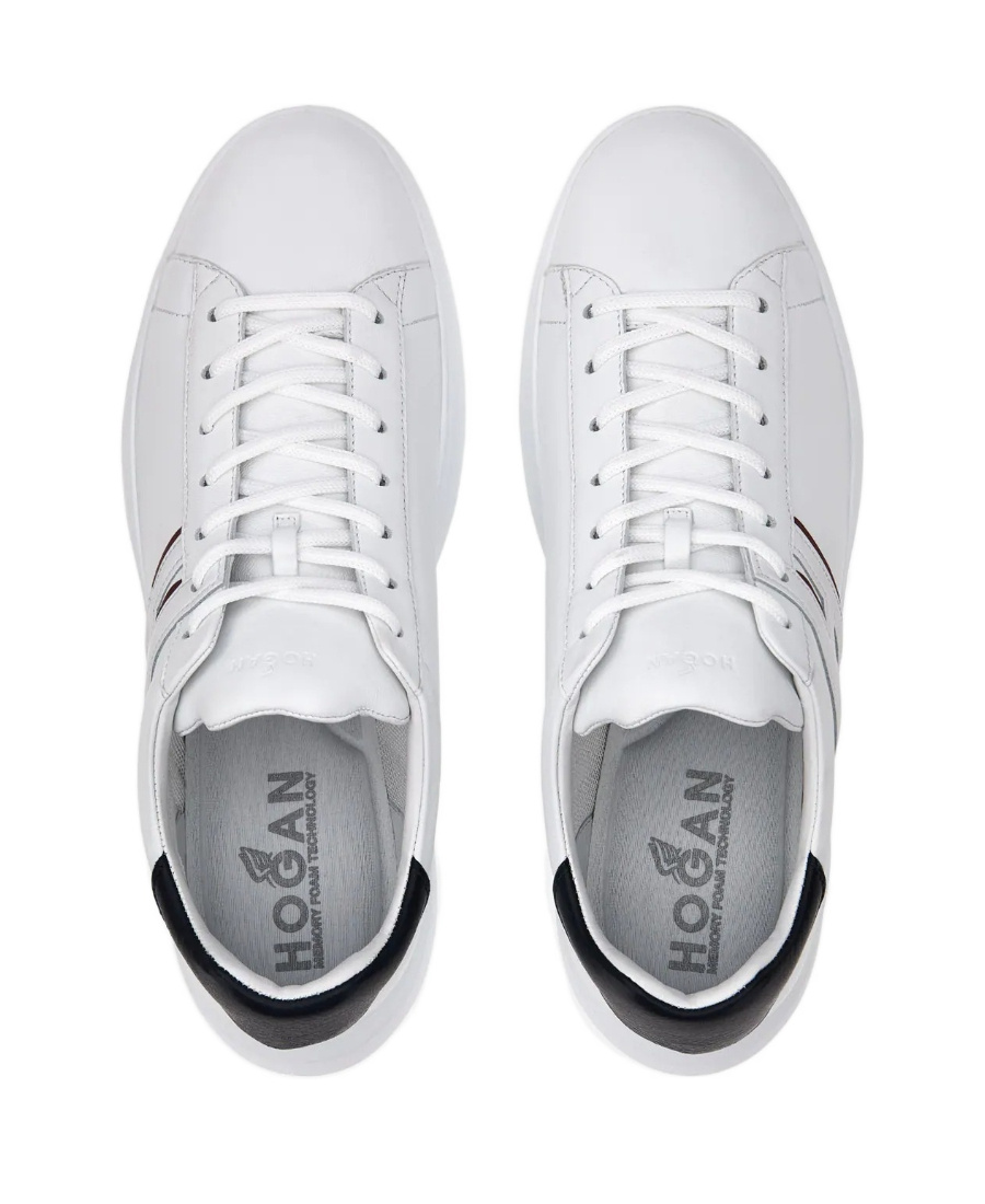 Hogan Low-top Leather Sneakers With Minimalist Design And Distinctive Detailing In White