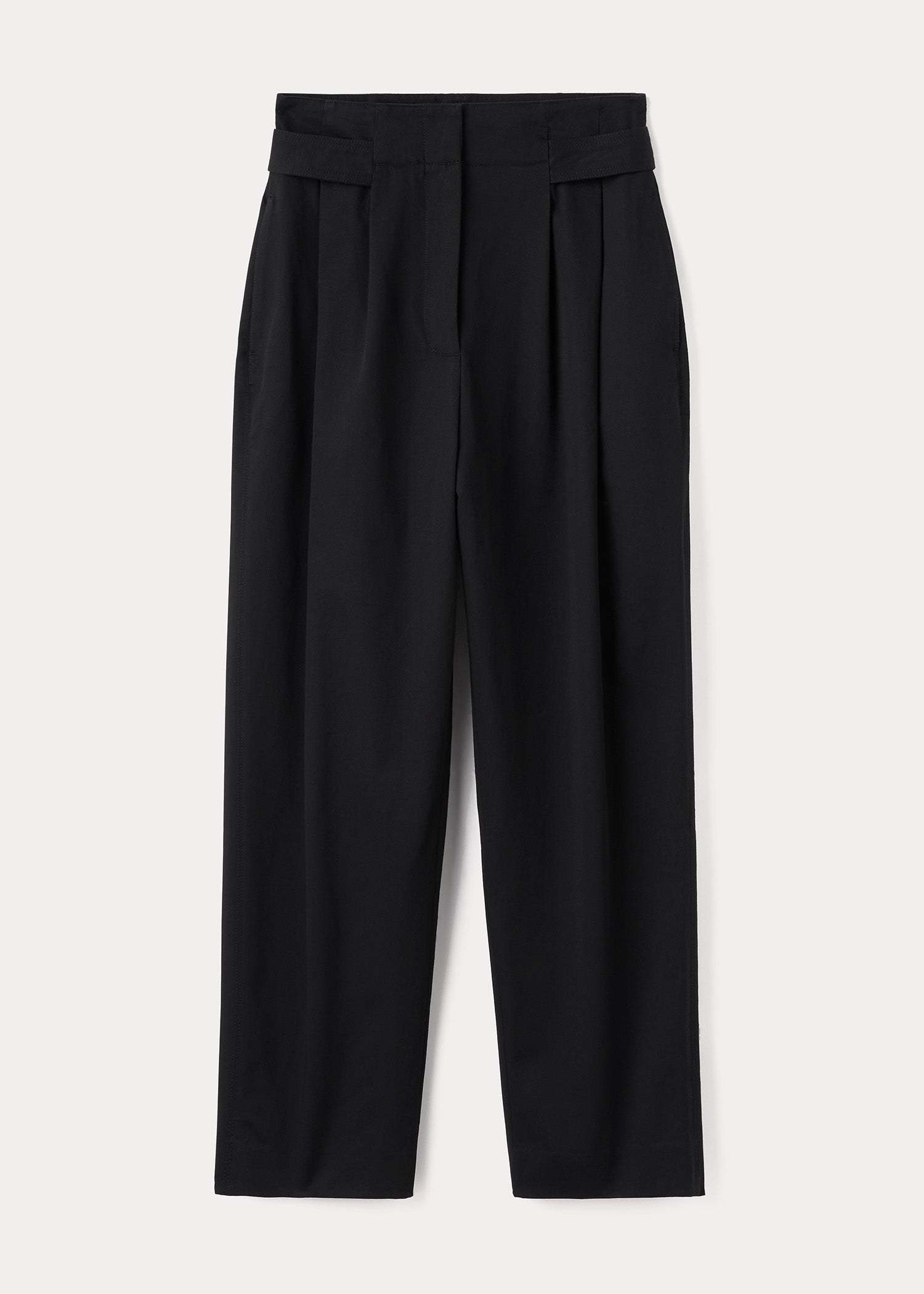 Totême Pleat-detail High-waisted Trousers In Black