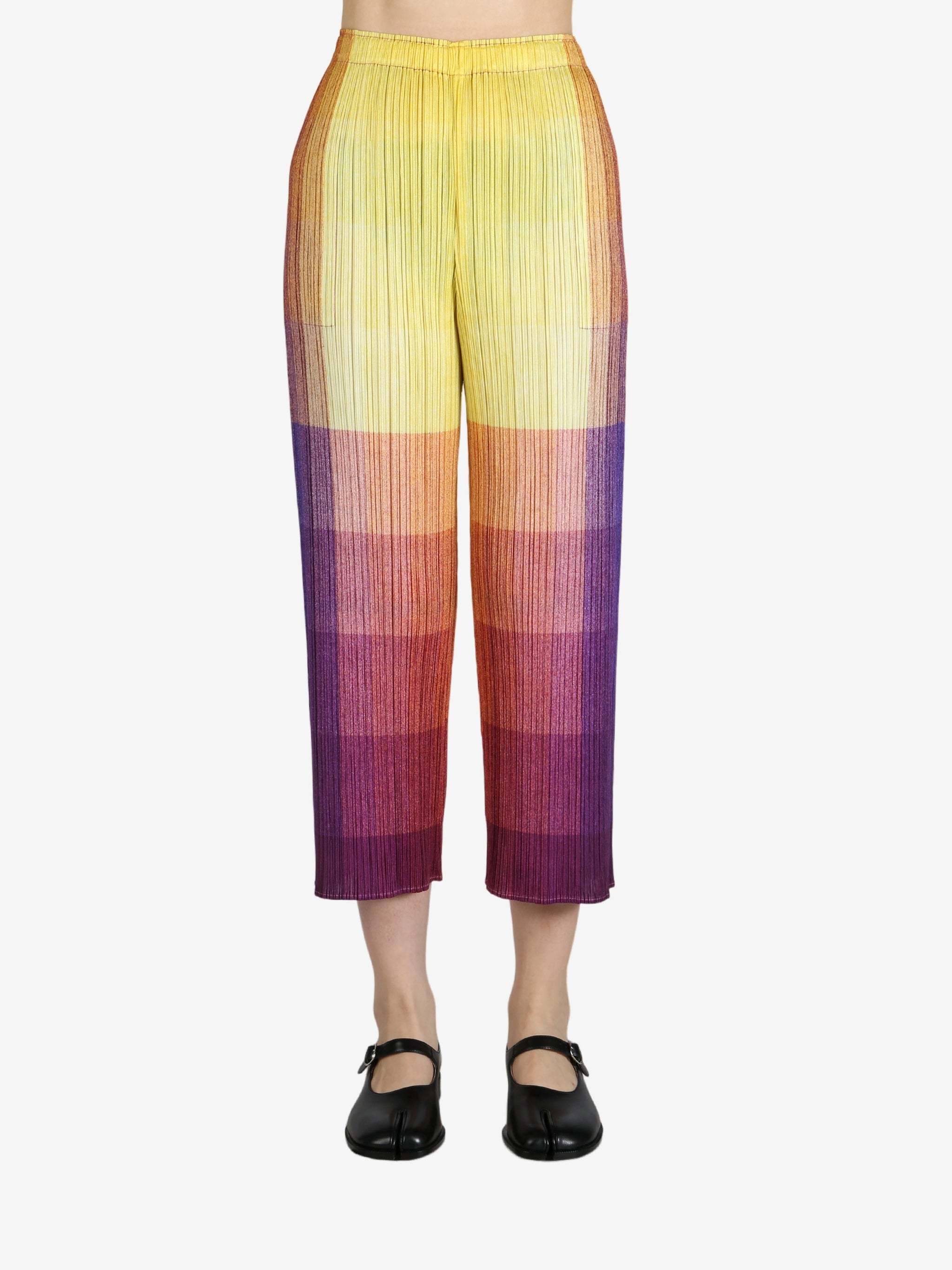 Issey Miyake Multicolor Photon Trousers In Yellow