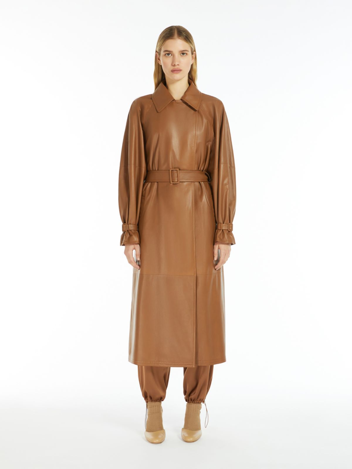 Max Mara Long-sleeved Windbreaker In Brown