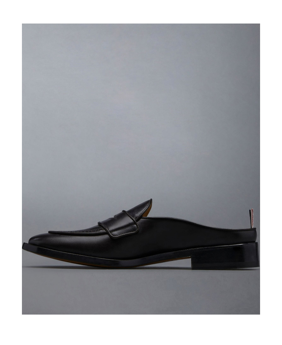 Thom Browne Varsity Slip-on Penny Loafers In Black