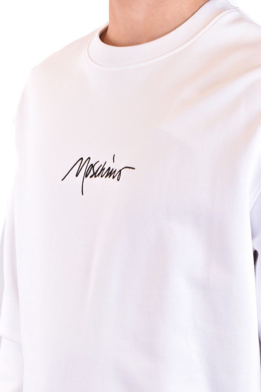 Moschino Logo-print Crew-neck Sweatshirt In White