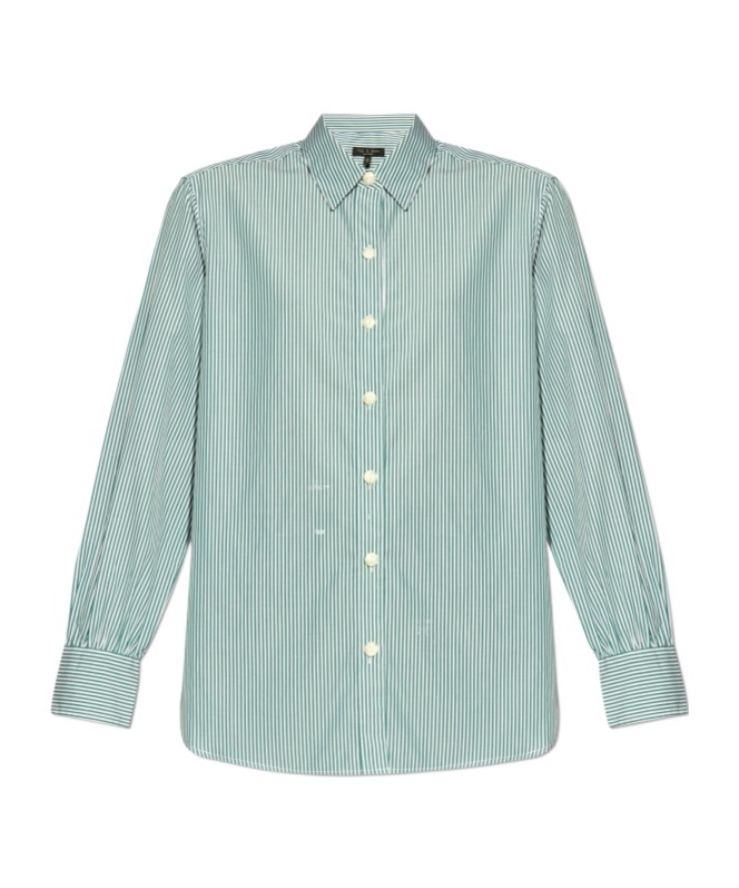 Rag & Bone Long-sleeved Striped Shirt In Blue