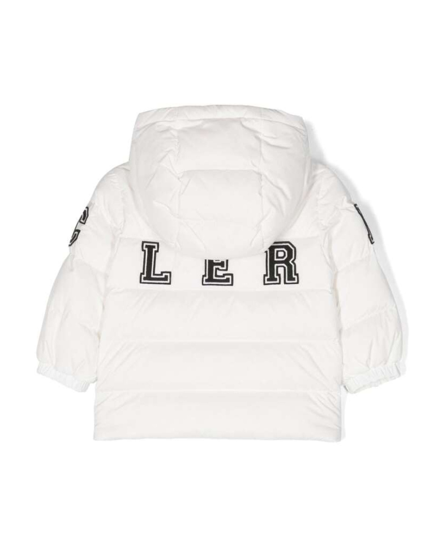 Moncler Logo-patch Hooded Padded Jacket In White