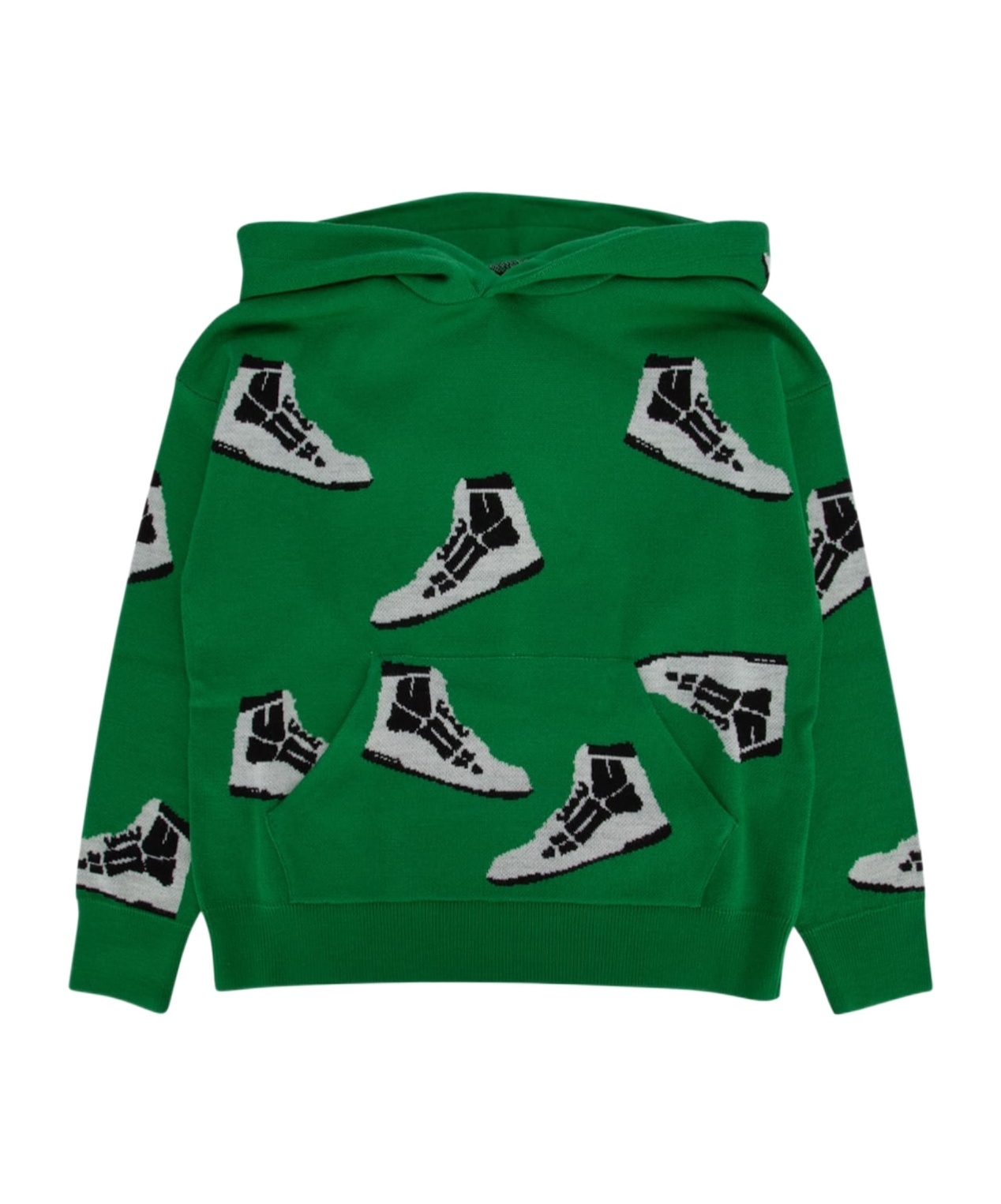 Amiri Long-sleeved Hooded Hoodie In Green