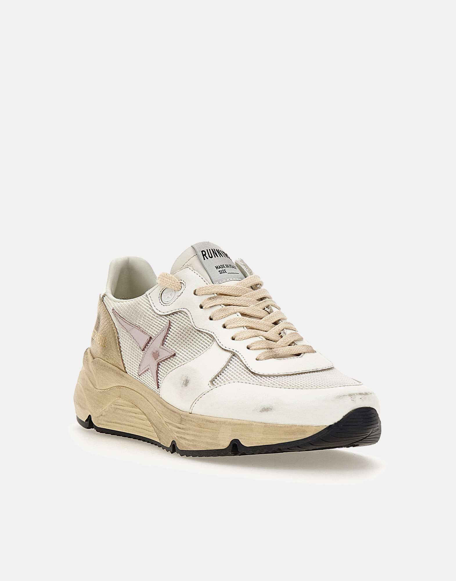 Golden Goose Running Sole Chunky Sneakers In Nude