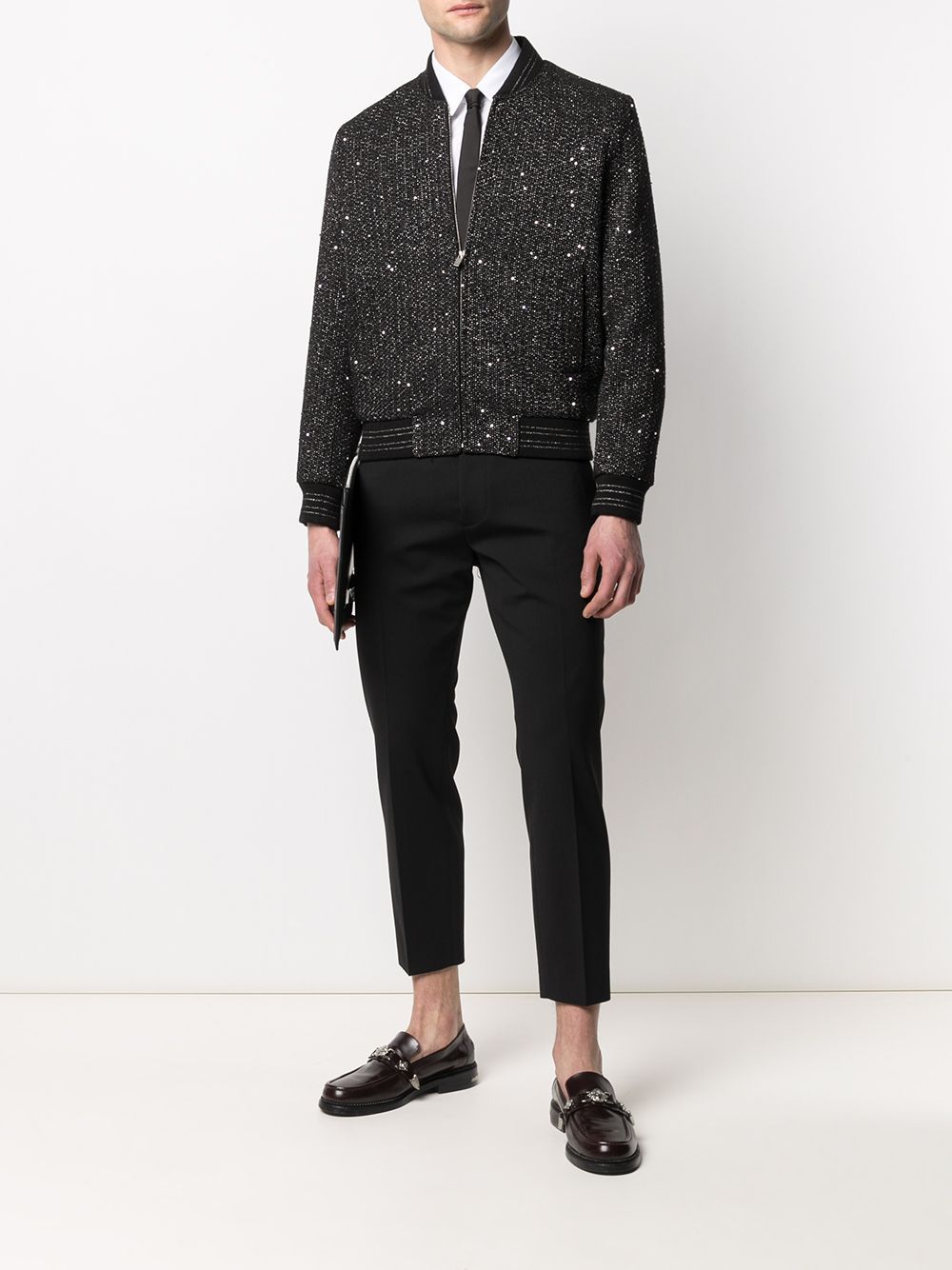 Dsquared2 Dan Stretch-fit Wool Trousers In Black