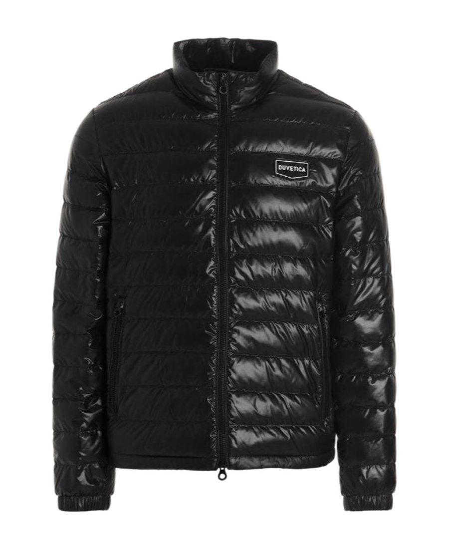 Duvetica Logo Down Jacket In Black