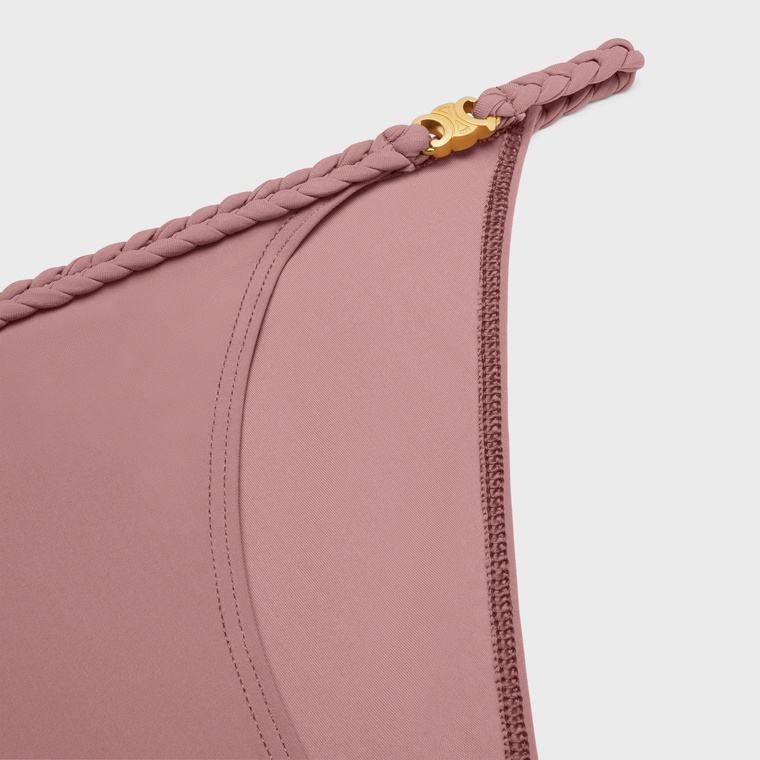 Celine Triomphe Matte Knitted Swimming Trunks In Pink