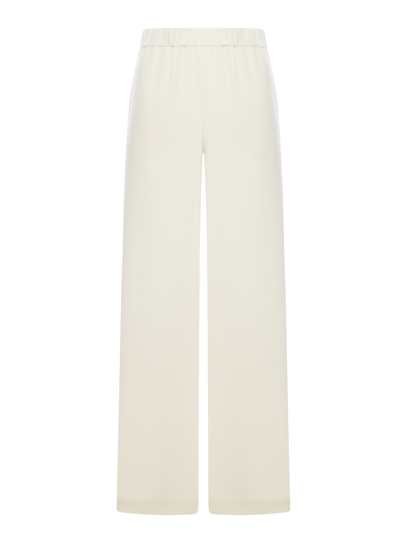 Max Mara Elastic Waist Casual Pants In White