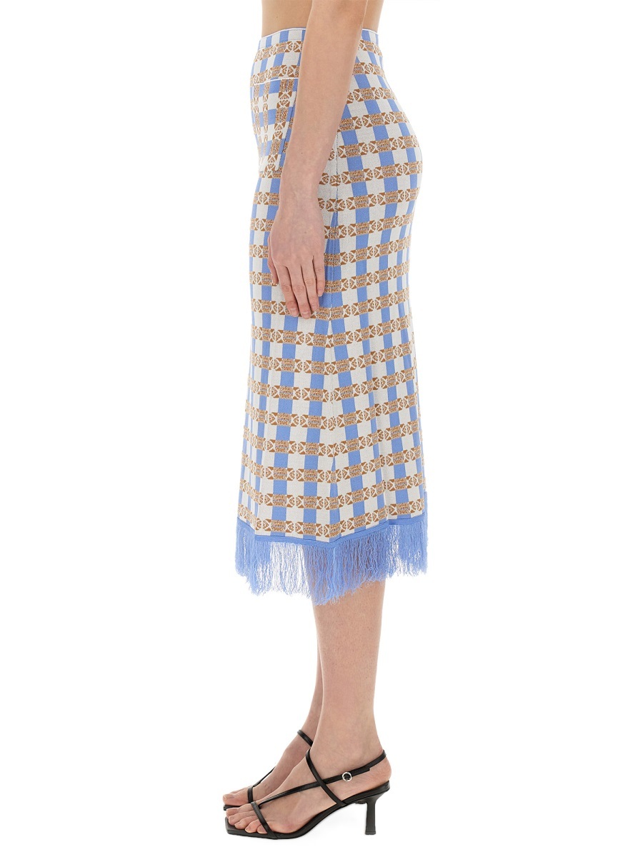 Shop Baum Und Pferdgarten Callis Fringe Skirt In Multicolor