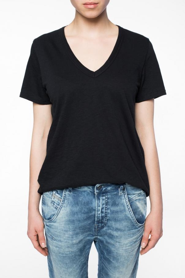 Rag & Bone V-collar T-shirt In Black