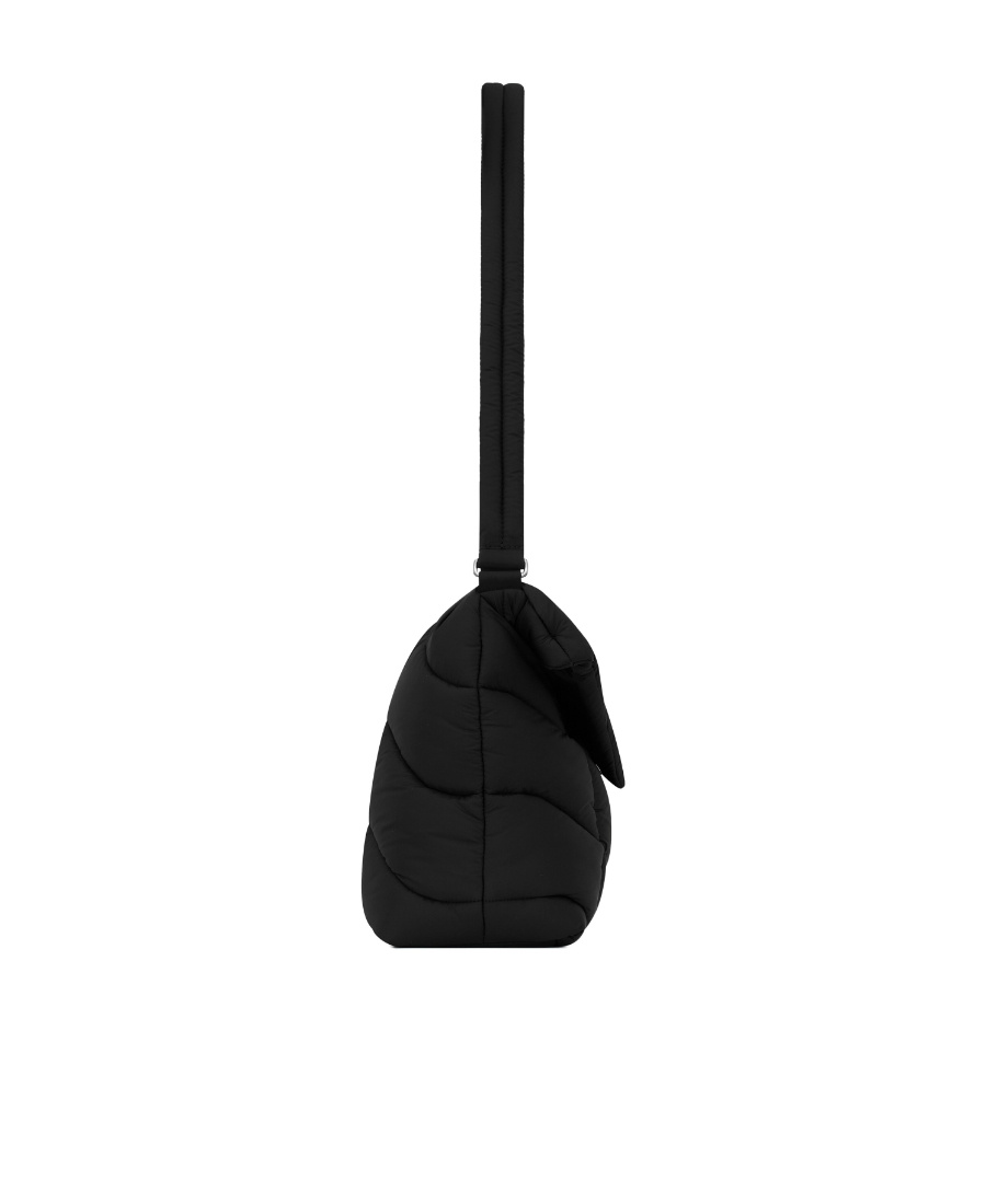 Saint Laurent Loulou Puffer Shoulder Bag In Black