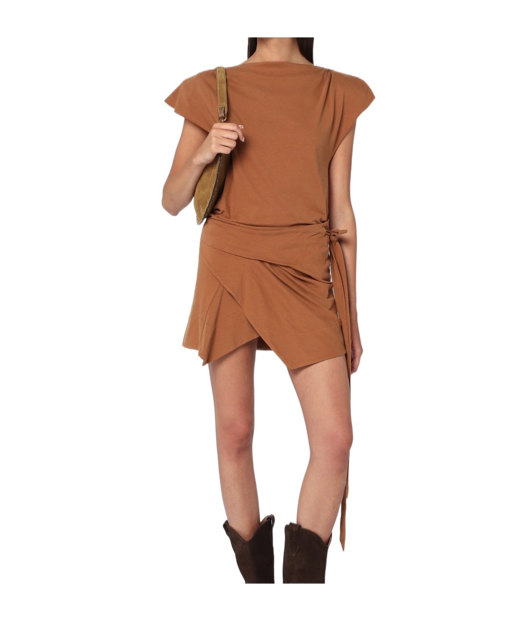 Isabel Marant Asymmetrical Sebani T-shirt In Brown