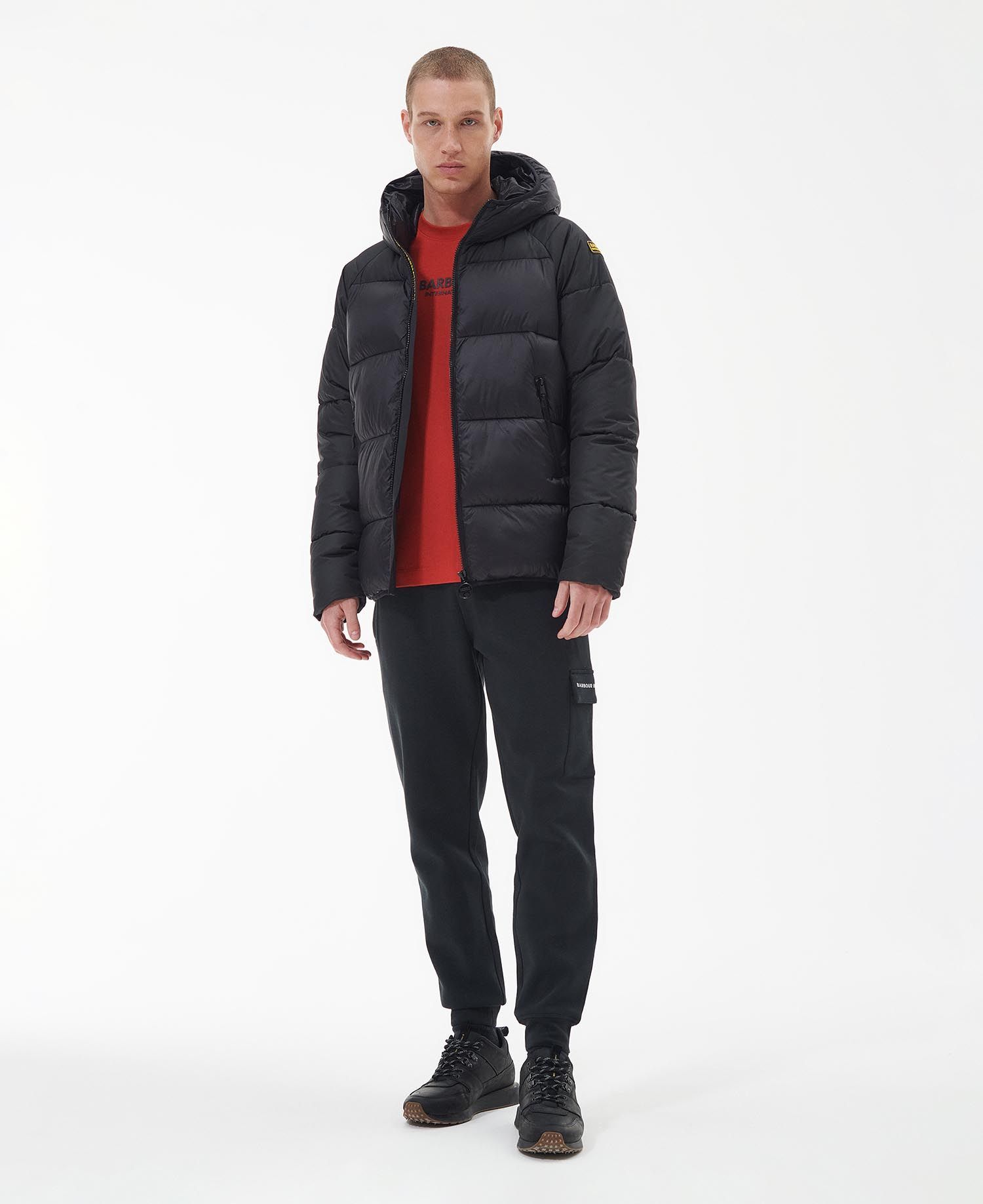 Shop Barbour Hoxton Quilted Padded Jacket In Black