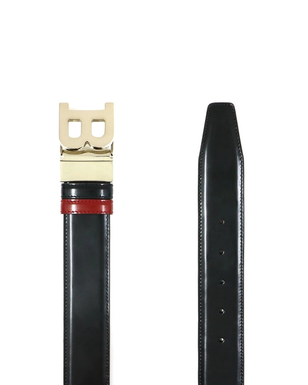 Bally B Bold Leather Belt In Black