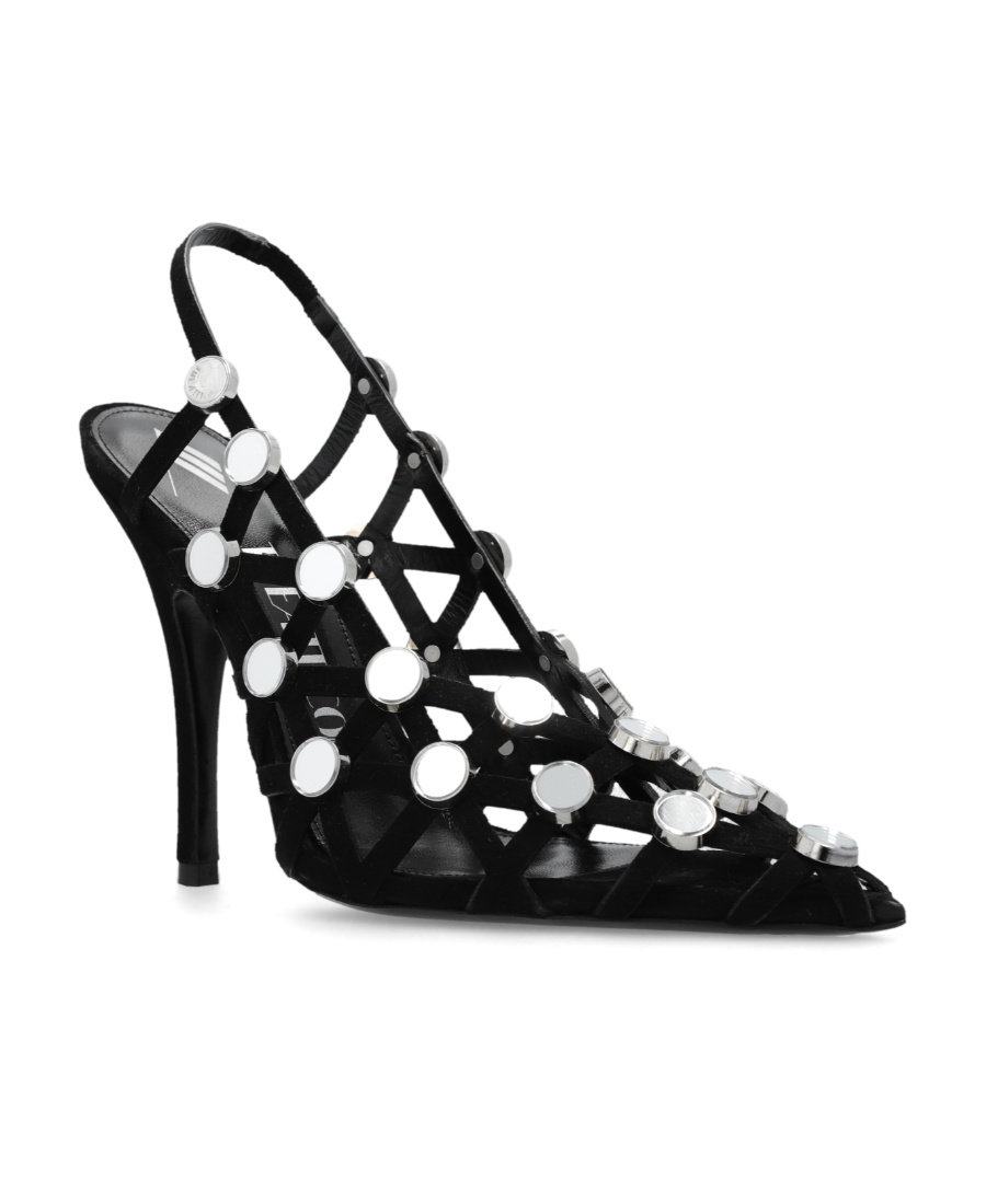 Attico Grid Slingback Dã©col In Black