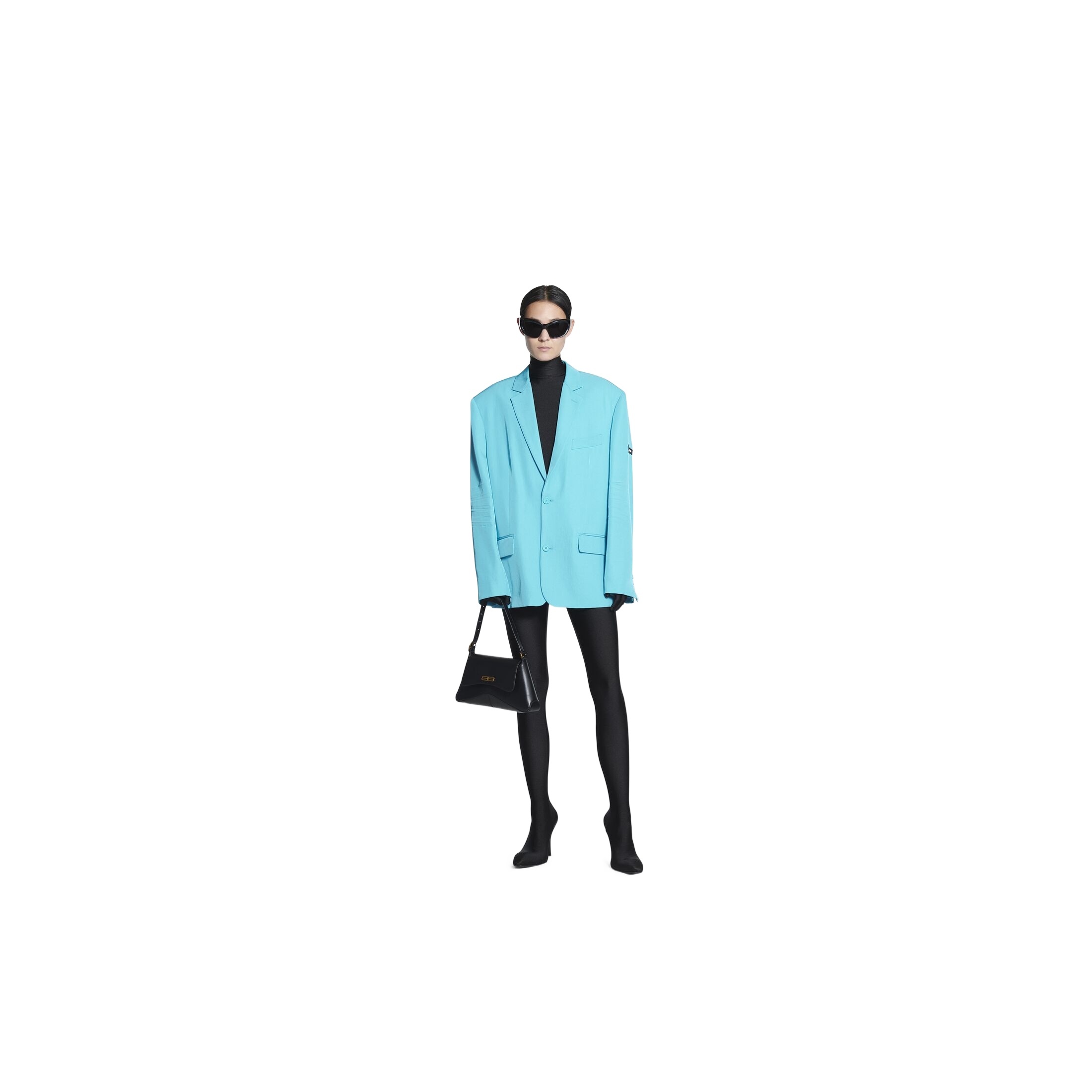Balenciaga Single-breasted Blazer In Blue