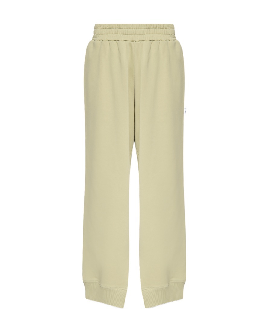 Shop Mm6 Maison Margiela Logo-tag Cotton Track Pants In Green