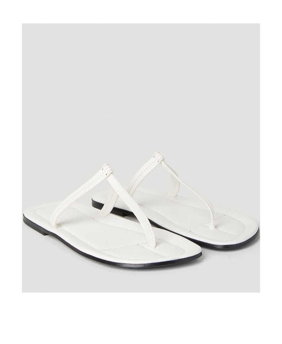 Shop Totême Logo Flip-flops In White