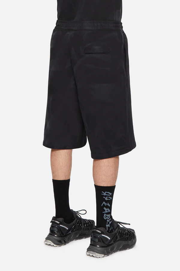 44 Label Group Logo-print Faded-effect Shorts In Black