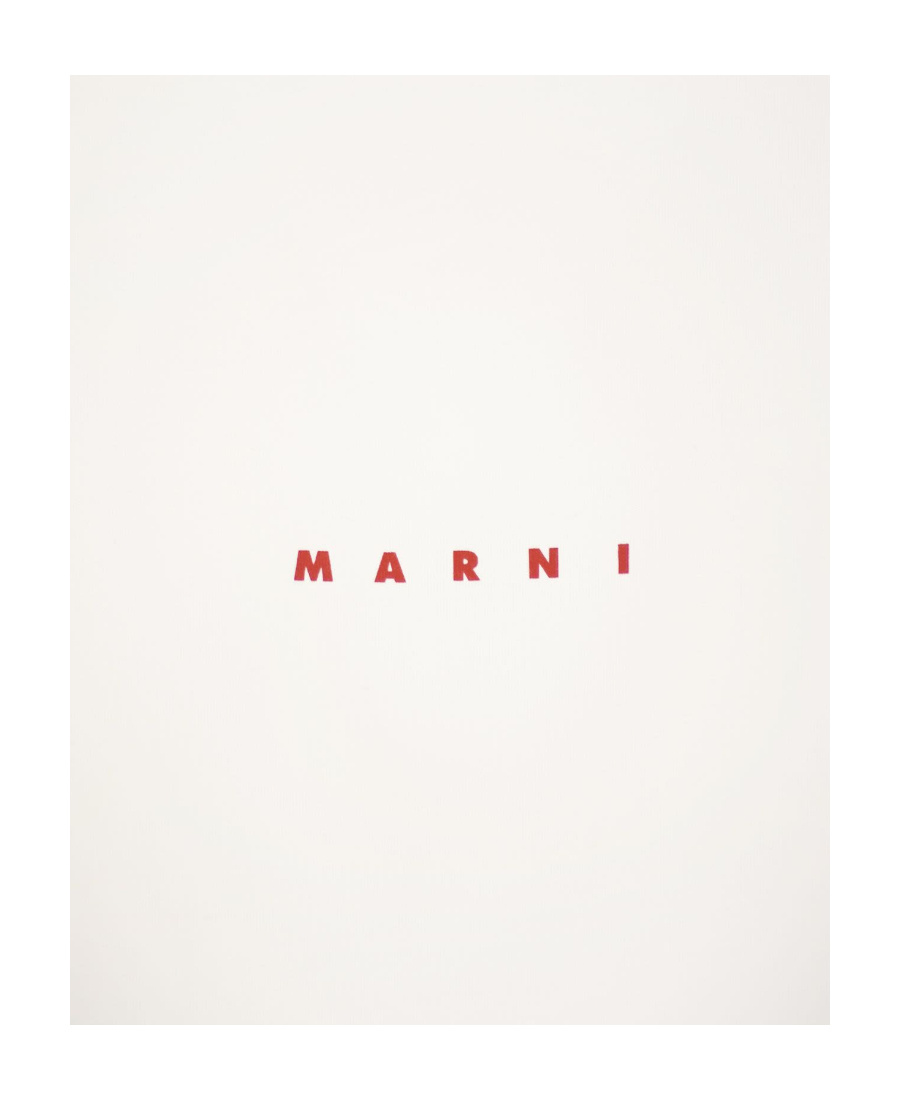 Marni Cotton T-shirt With Logo In White