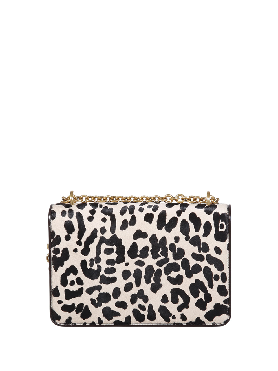 Valentino Vain Leopard-print Calf Hair Shoulder Bag In Black