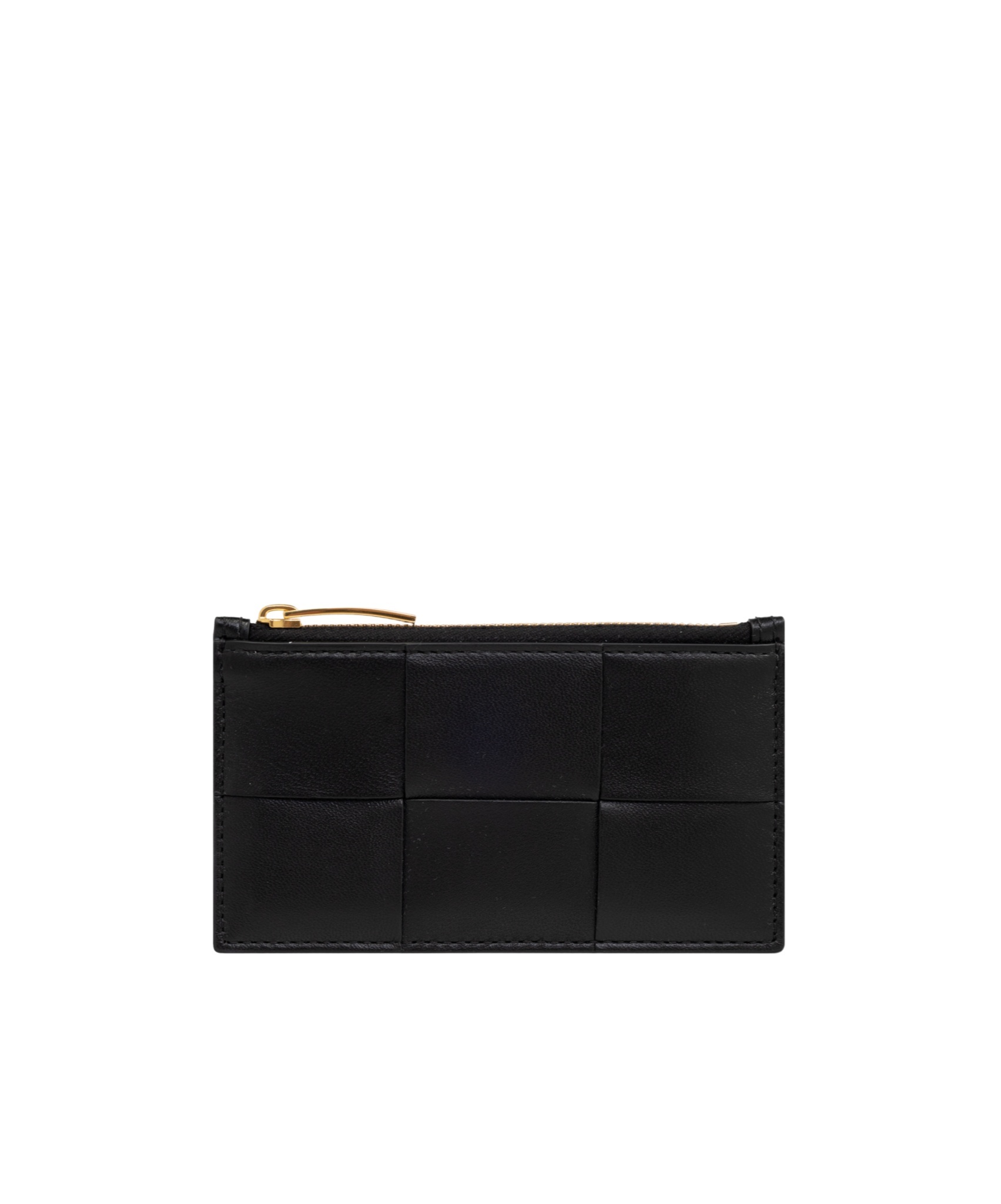 Bottega Veneta Women Lambskin Leather Card Holder In Black