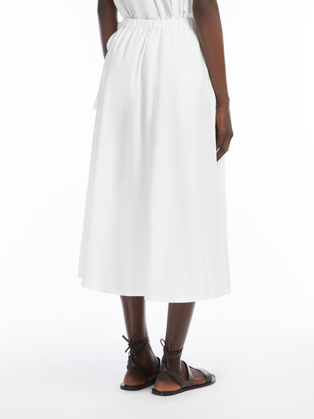 Weekend Max Mara High Waist Pleated Skirt In White