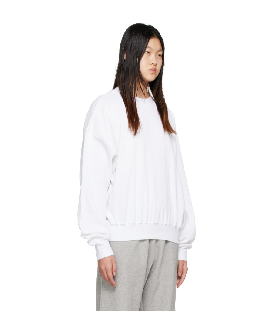 We11 Done White Crewneck Sweatshirt In White